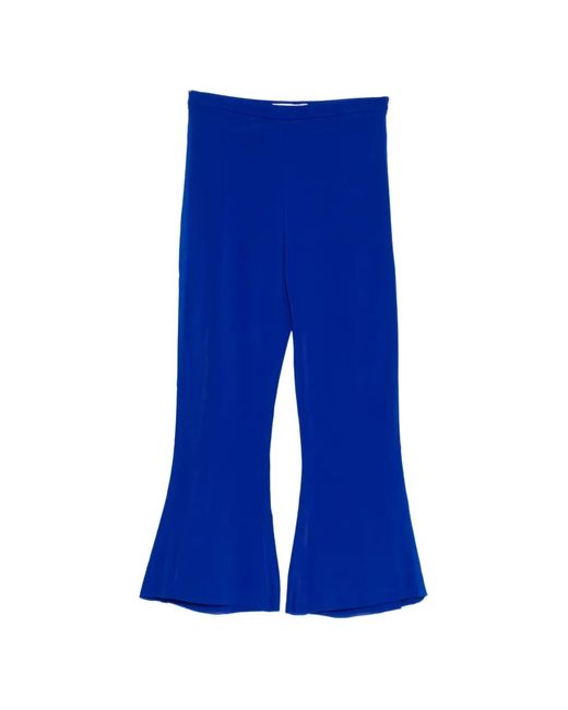 Antonio Berardi Blue Flared Cropped Trousers