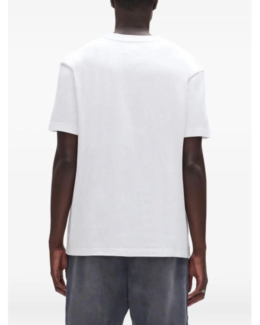 Purple Brand White Graphic-Print T-Shirt for men