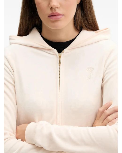 Sudadera con capucha y cremallera Juicy Couture de color Natural