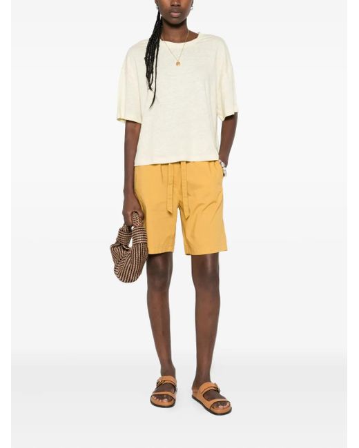 Marc O' Polo Yellow Drawstring Cotton Shorts