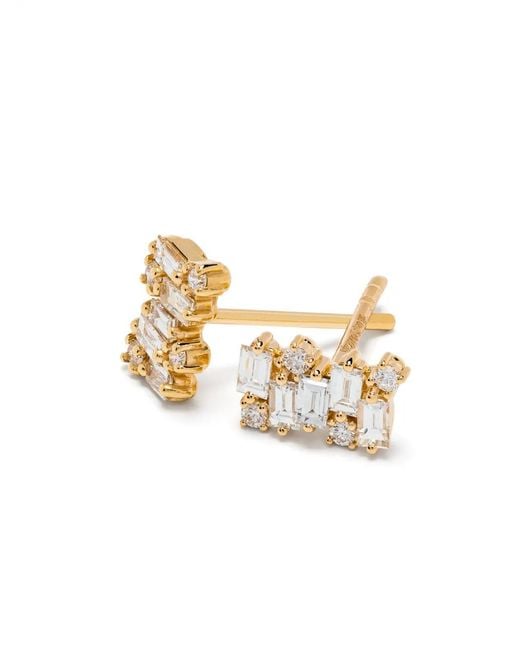 Suzanne Kalan Metallic 18Kt Shimmer Diamond Stud Earrings