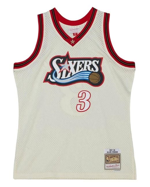 Mitchell & Ness Natural 76Ers 1997 Logo Tank Top for men