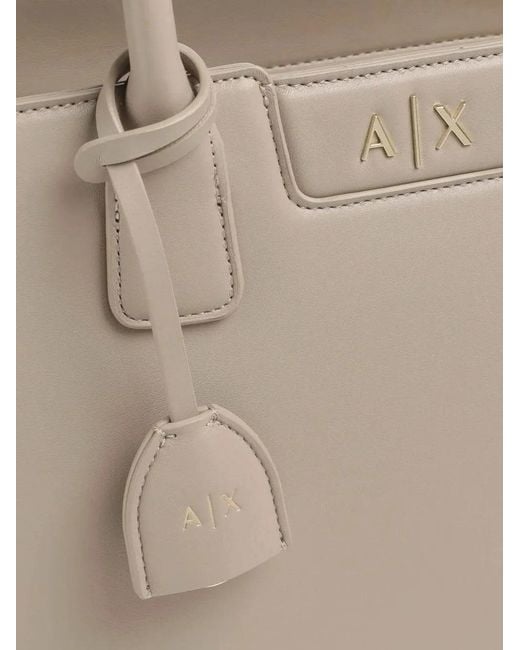 ARMANI EXCHANGE Metallic Logo-Detail Tote Bag