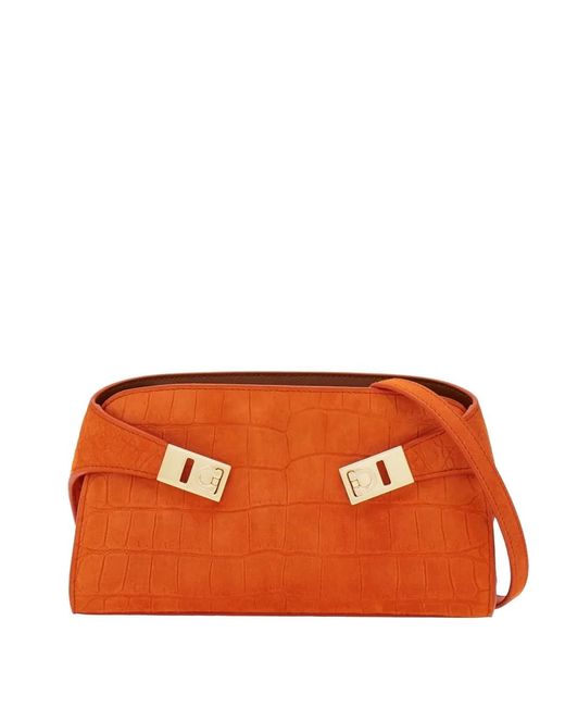 Ferragamo Orange Mini Hug Cross-Body Bag