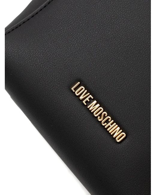 Love Moschino Black Jewel-Embellished Top-Handle Bag