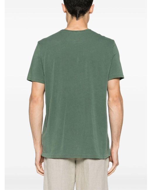 Majestic Filatures Green Crew-neck Organic Cotton T-shirt for men