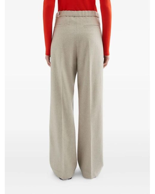 Jil Sander Flanellen Broek in het White
