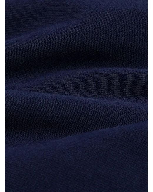 Sporty & Rich Blue Text-Print Cotton Sweatshirt