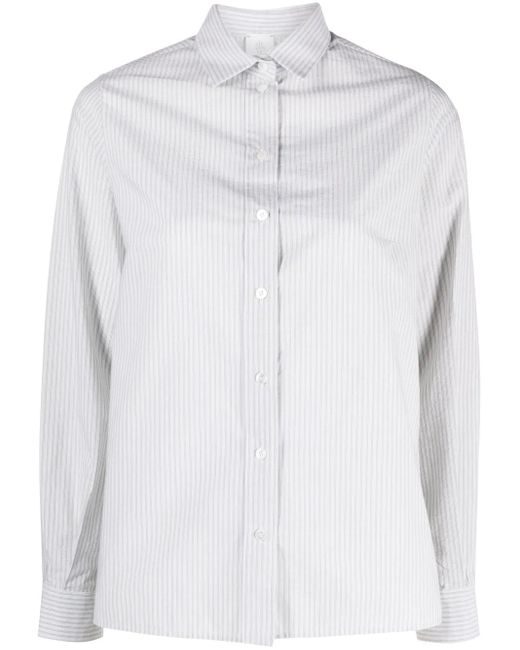 Eleventy White Button-Down Long Sleeve Shirt