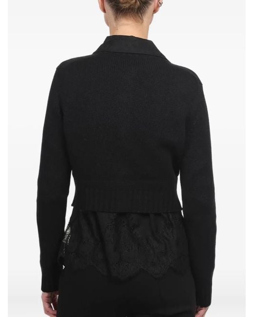 High Sport Black Long-Sleeved Cardigan
