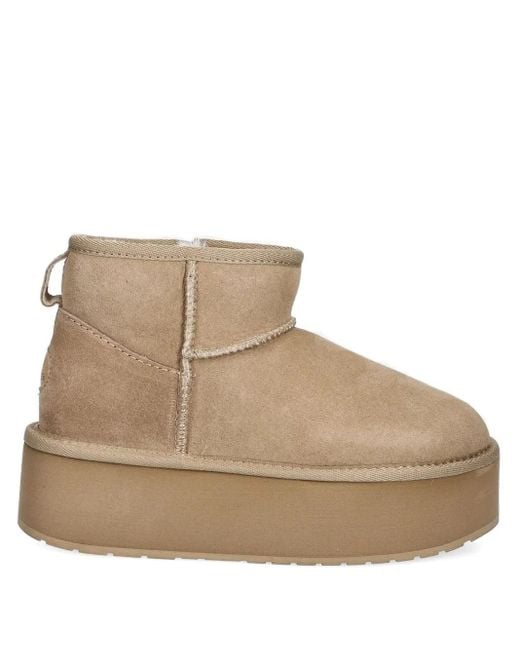 Botas Stinger Micro Flatform con tacón de 50 mm EMU de color Natural