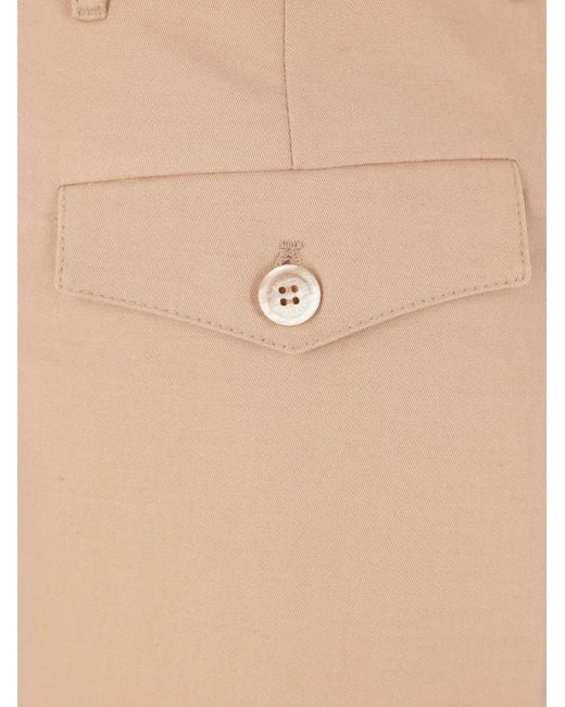 Brunello Cucinelli メンズ ナチュラル ボタン タックパンツの通販はau