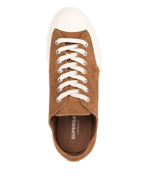 Superga Brown Suede Sneakers for men