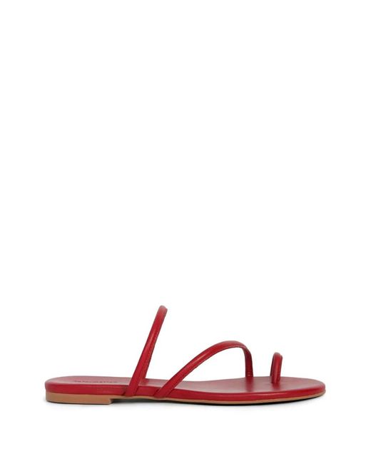 Reformation Red Ludo Open-Toe Strappy Sandals