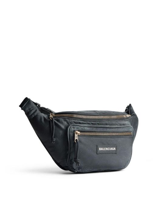 Balenciaga Gray Explorer Nylon Beltpack for men
