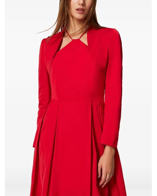 Twinset Red Asymmetrical Cropped Jacket