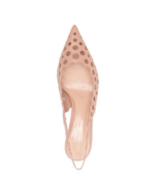 Gianvito Rossi Pink Slingback Pumps