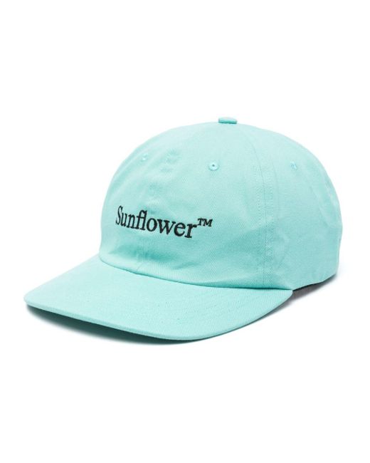 sunflower Green Embroidered-logo Cotton Cap for men