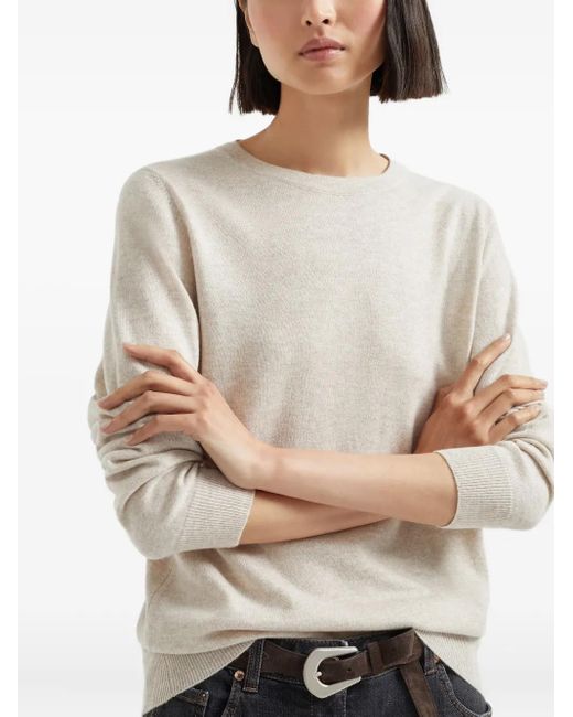 Brunello Cucinelli Natural Cashmere Pullover
