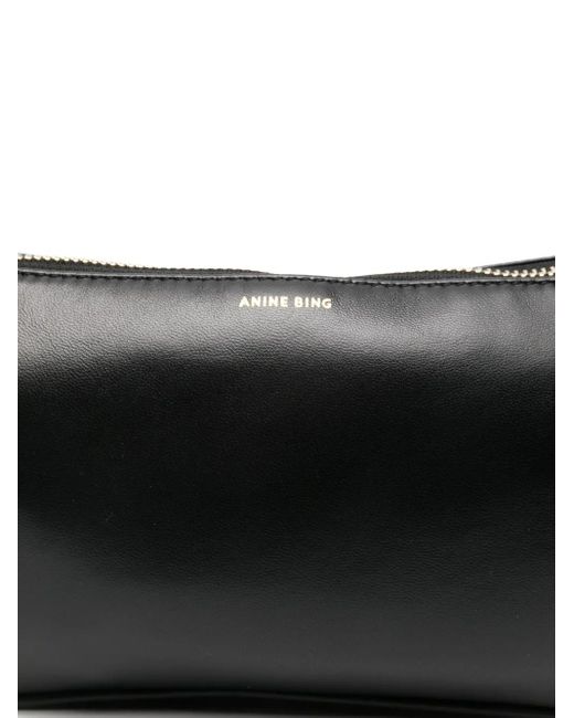 Anine Bing Leren Shopper in het Black