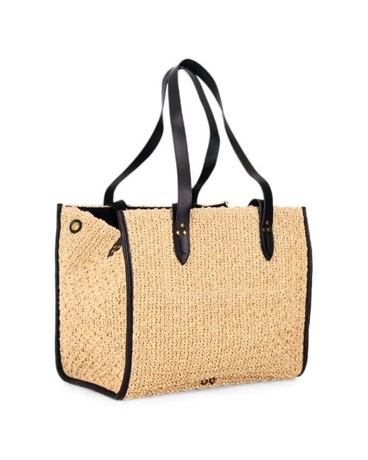 Jérôme Dreyfuss Black Medium Leon Woven Tote Bag