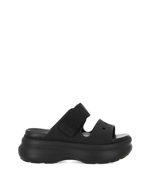 CROCSTM Black Soho Two Strap Platform Sandals