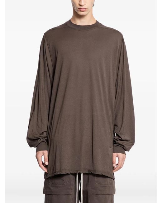 Camiseta Jumbo de manga larga Rick Owens de hombre de color Brown