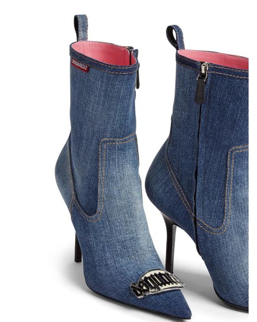 Stivali Gothic 100Mm di DSquared² in Blue