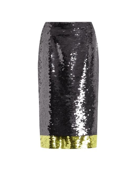 16Arlington Gray Nyla Sequin Midi Skirt