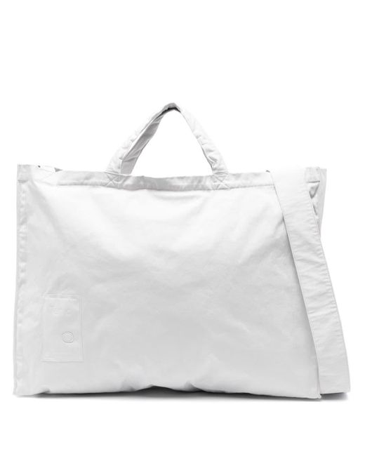 C P Company White Logo-patch Tote Bag for men