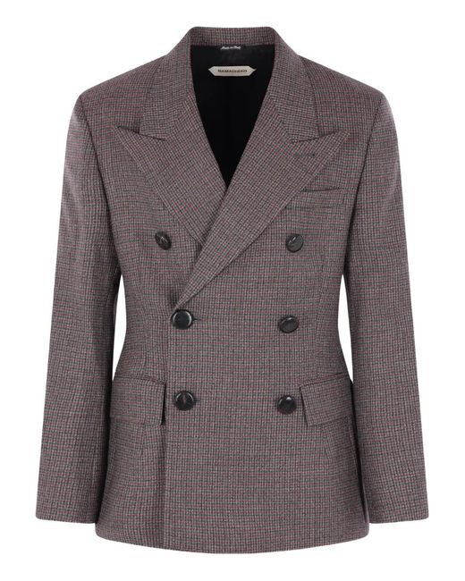 NAMACHEKO Brown Attila Double-Breasted Blazer for men