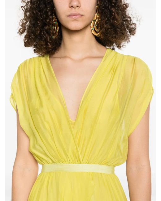 Forte Forte Yellow Maxikleid Aus Seide