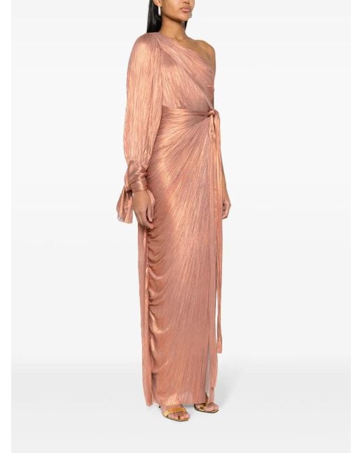 Maria Lucia Hohan Orange Silk One-shoulder Palmer Gown