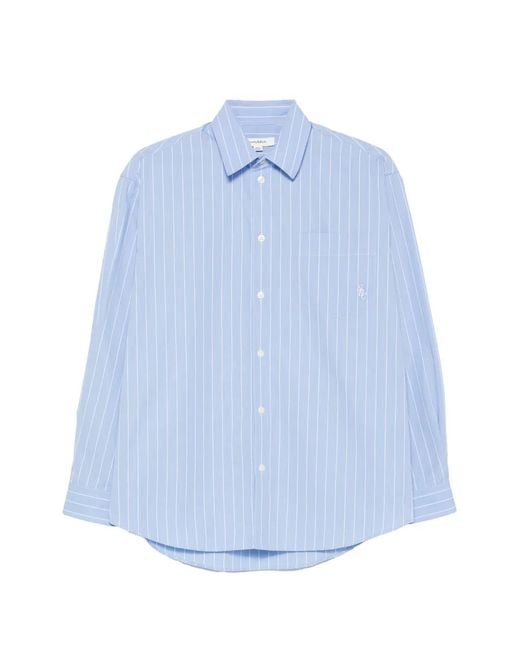 Sporty & Rich Blue Striped Cotton Shirt