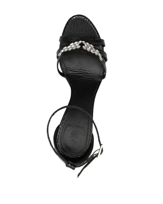Zadig & Voltaire Black Amee Wing Court 90Mm Leather Sandals