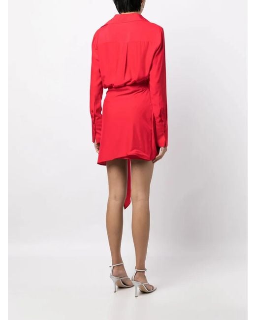 GAUGE81 Red Gravia Silk Mini Dress