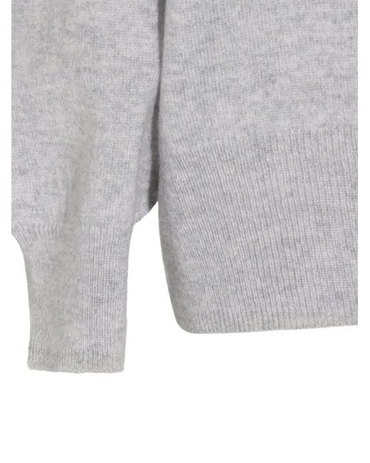 Malo Gray High-Neck Sweater