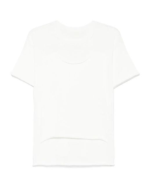 Issey Miyake White Knitted T-Shirt