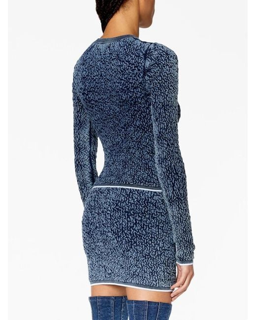DIESEL Blue M-Creta Shirred Top