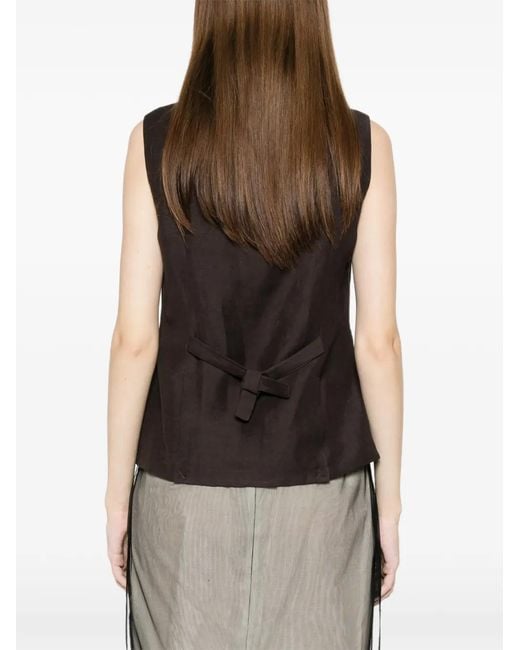 Liviana Conti Black Button Front Gilet