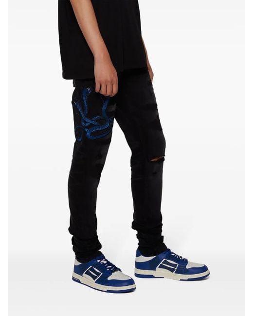 Amiri Blue Multi-Panel Sneaker for men