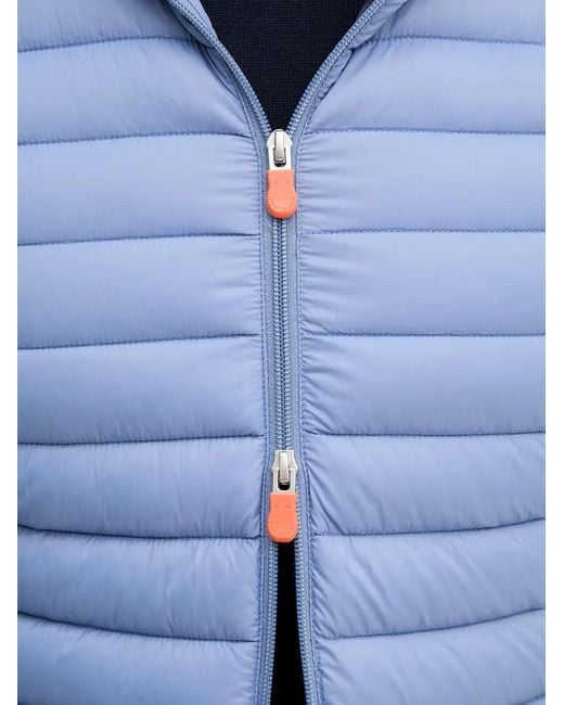Save The Duck Blue Donald Hooded Padded Jacket for men