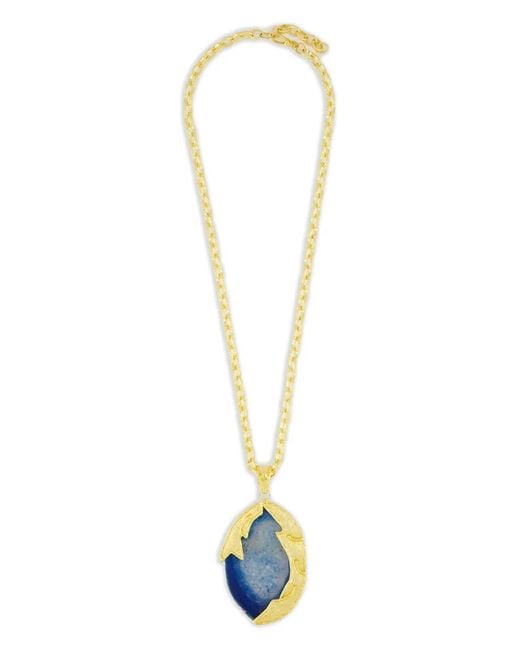 Sylvia Toledano White Spellbound Agate-Pendent Necklace