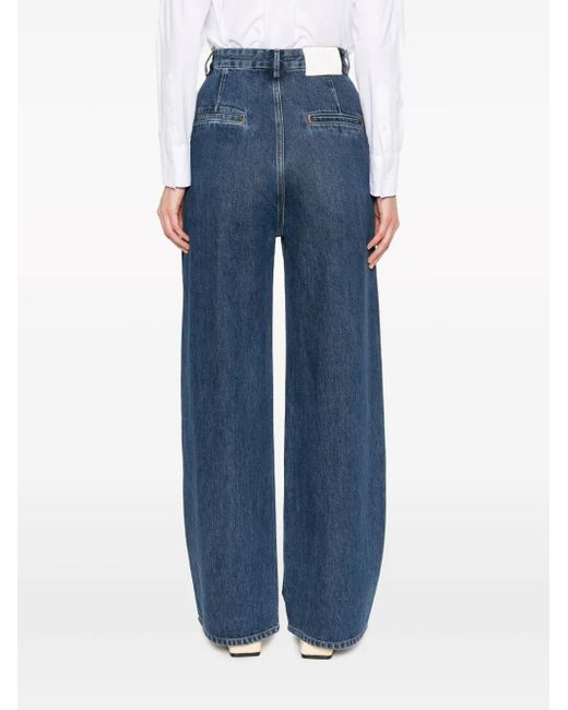 Loulou de Saison Blue Attu High-Rise Wide-Cut Jeans