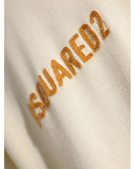DSquared² Natural T-Shirt With Logo for men