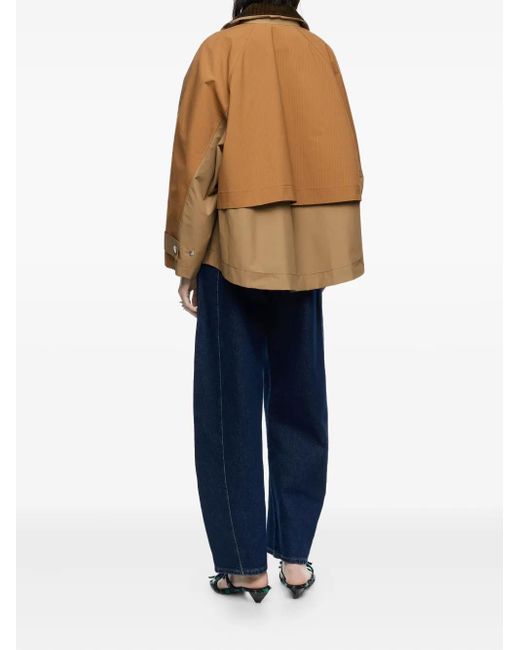 Bimba Y Lola Brown Corduroy-Collar Zip-Up Jacket