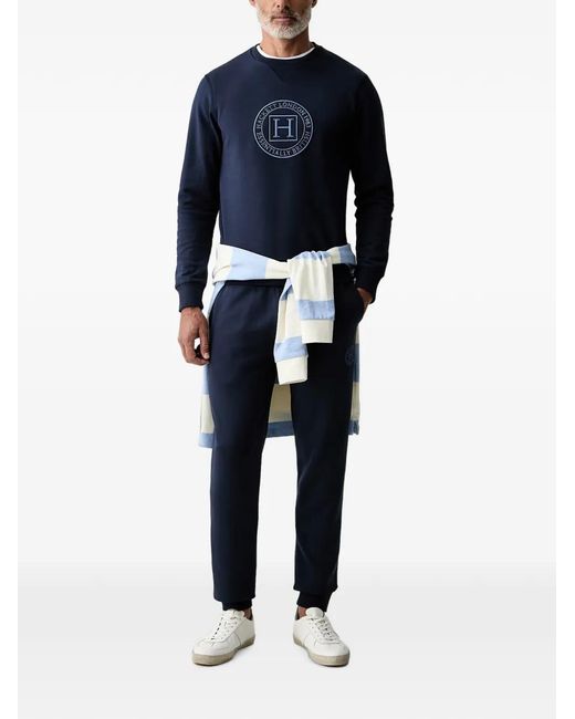 Hackett Blue Pantalon De Jogging À Logo Brodé for men