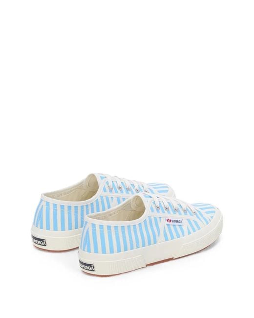 Superga Blue 2750 Striped Sneakers