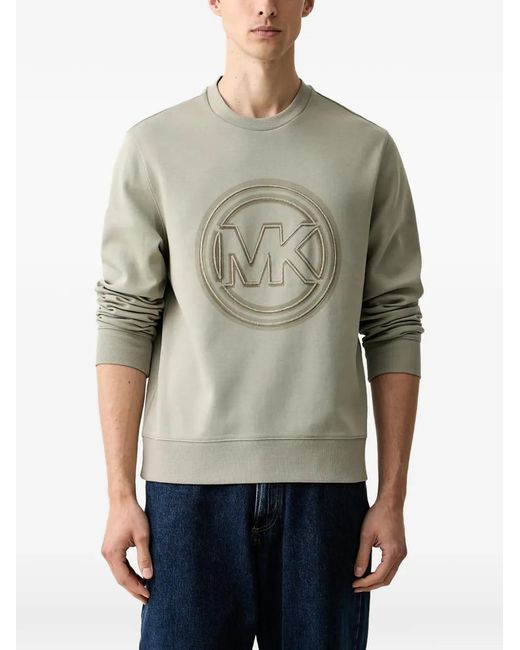 Michael Kors Green Logo-Patch Sweater for men