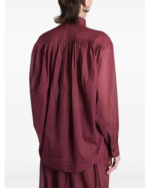 ANDAMANE Red Rania Oversized Shirt